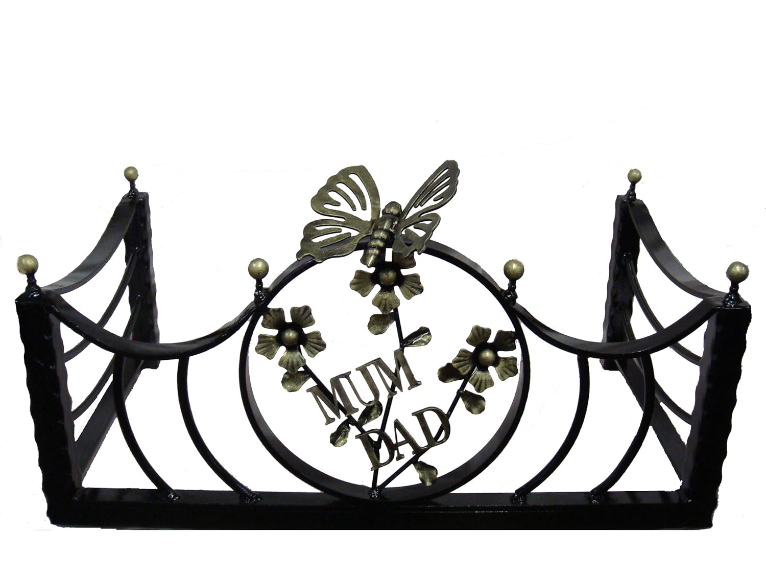 DCB Fabrication Wrought Iron Memorial Graveside Fence Hand Made