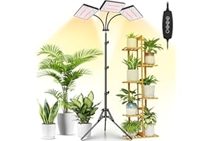 2024 LBW Grow Lights for Indoor Plants with Stand, 642 LEDs Full Spectrum Standing Plant Light, Tall Floor Plant Lamp with 3/6/12H Timer, 6 Brightness, 3 Modes, 63 " Adjustable Tripod