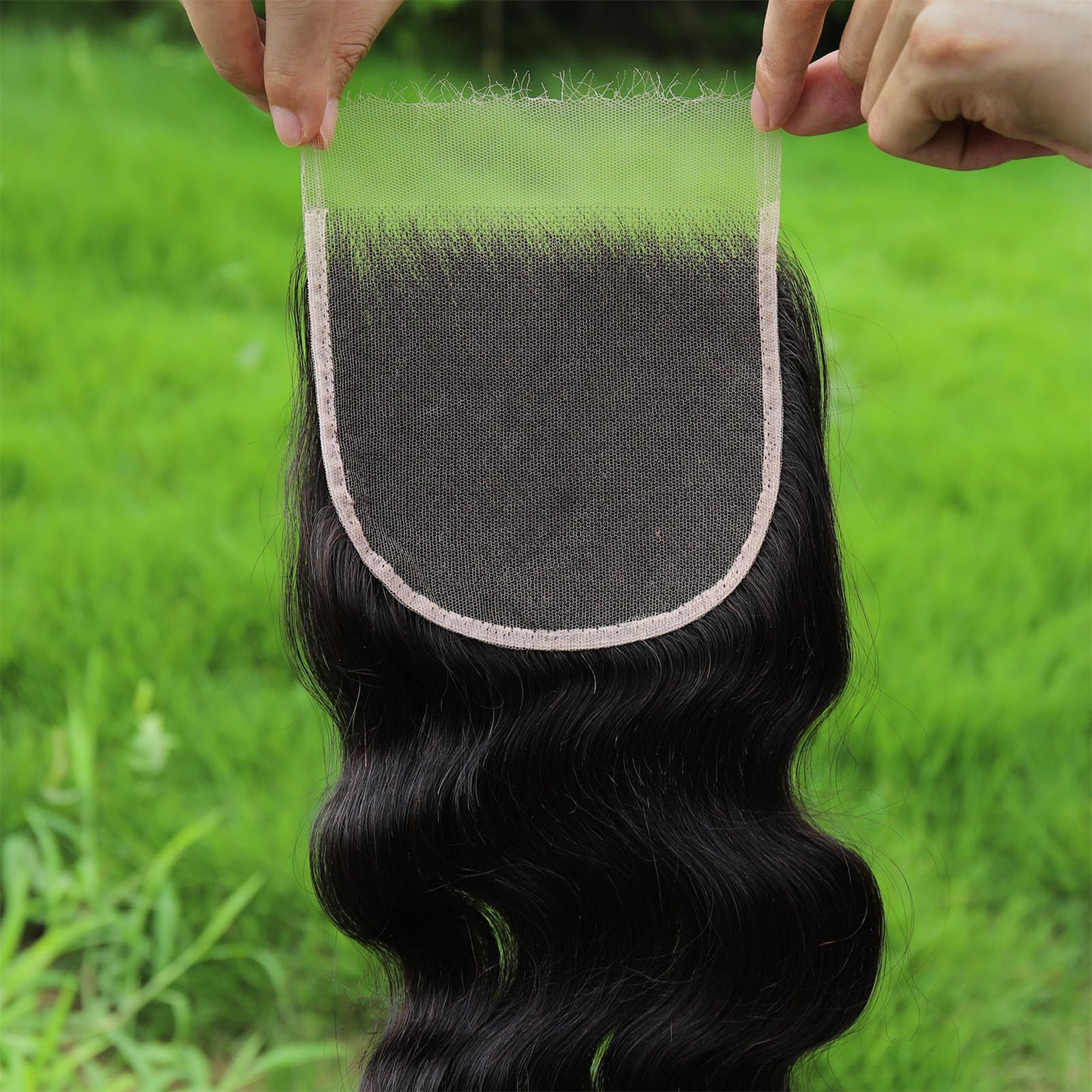 WOWANGEL 0.1mm Ultra-thin 5x5 SKINLIKE Real HD Lace Closure Piece, 12A Unprocessed Virgin Human Hair Melted Invisible HD Lace Closure Only Pre Plucked with Mini Hair Knots Natural Black 22 Inch