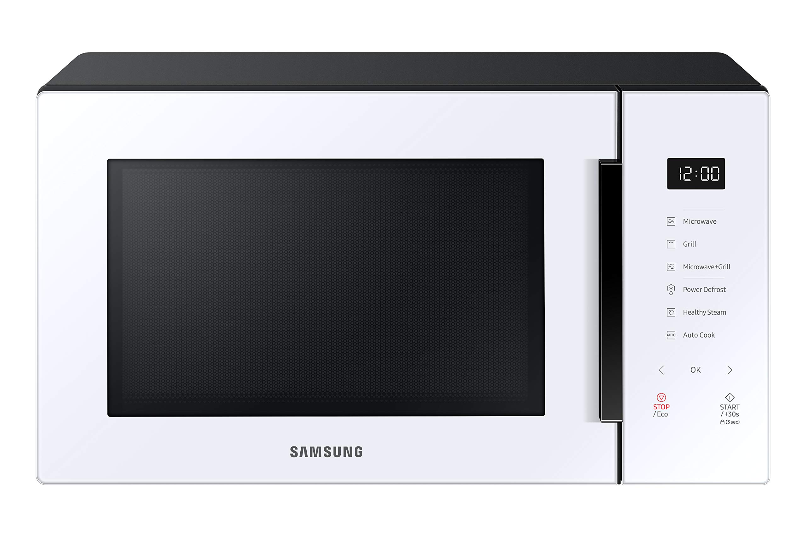 SAMSUNG-MG30T5018UW-Microondas-con-Grill-30-L-900-W-Ceramica-Enamel-Desodorizacion-y-Cocinado-de-Vapor-Color-Blanco