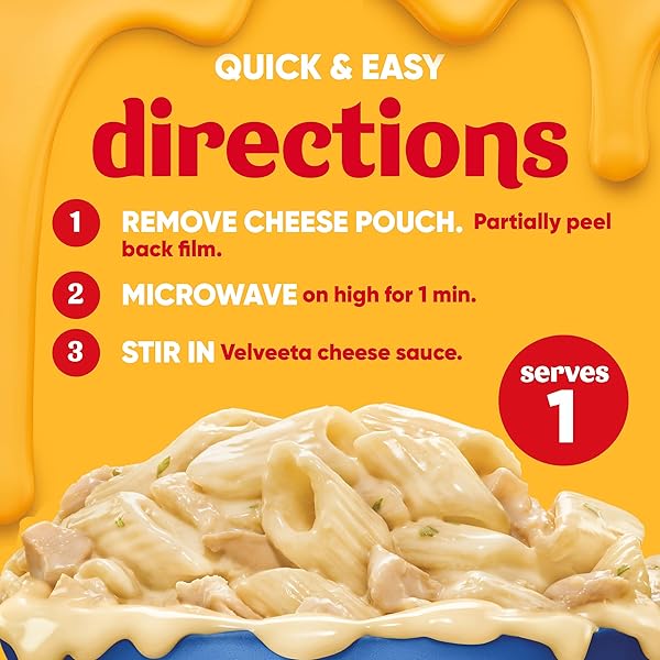 VELVEETA CHEESY BOWLS SINGLES CHICKEN ALFREDO (9 OX BOX)