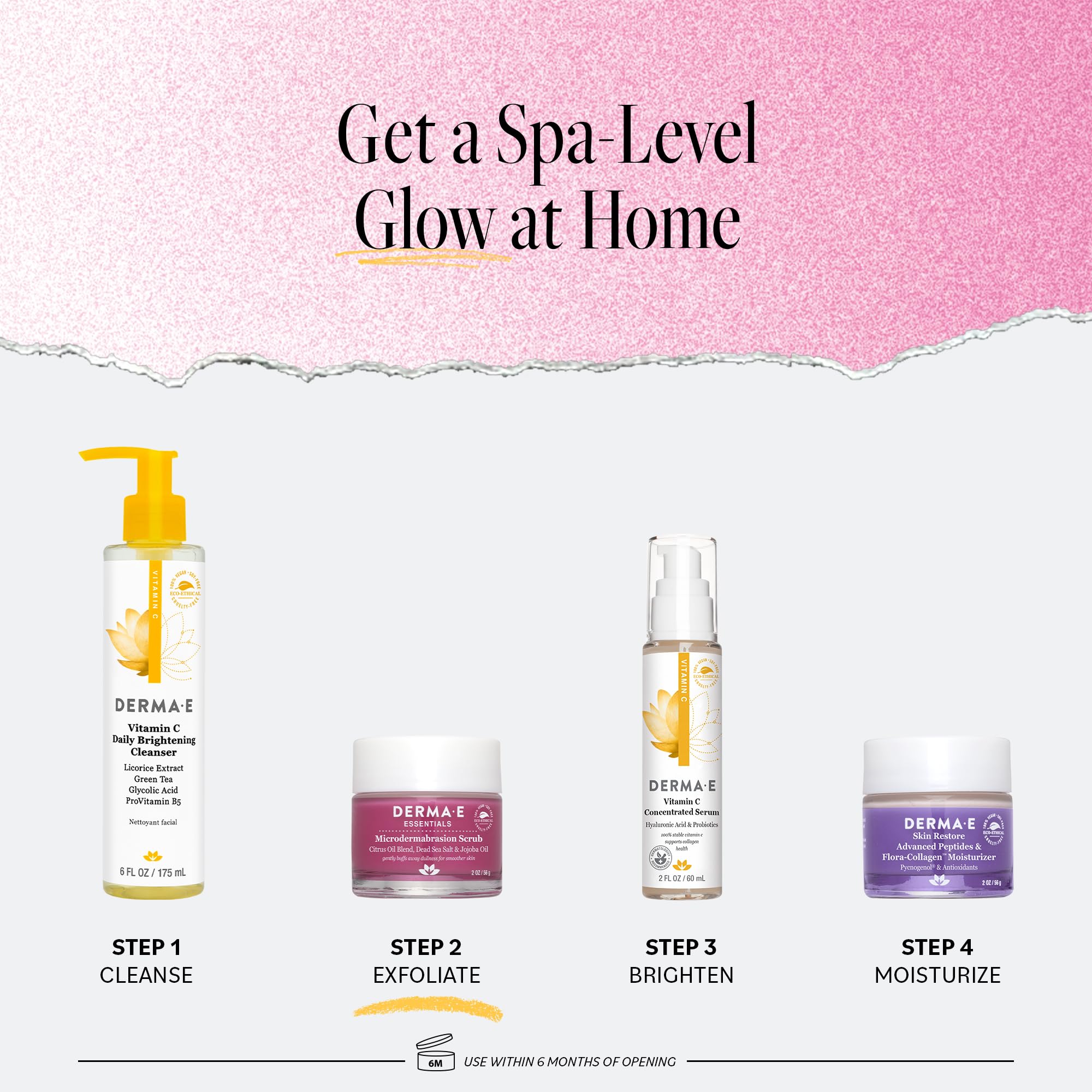 DERMA E Microdermabrasion Scrub with Dead Sea Salt & Citrus Essential Oils – Facial Exfoliating Scrub Smooths, Revitalizes and Renews – Ideal for Scars and Wrinkles, 2oz