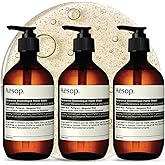 Aesop Reverence Aromatique Hand Wash | Woody, Earthy, Smoky | Gentle Exfoliating Cleanser For Renewed Skin | 500mL / 16.9 oz (Pack of 3)