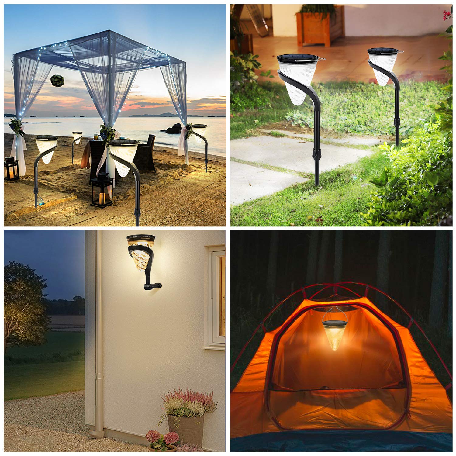 LITSPOT solarlampen für außen,2st solarleuchten Garten solarstrahler