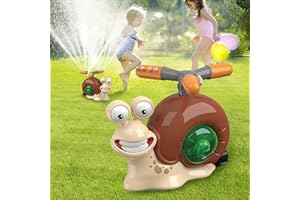 FORLUCIX Sprinklers for Yard Kids,Snail Sprinkler for Kids with 360°Roating Spray Nozzles,Kids Sprinkler Attaches to Garden Hose,Kids Sprinklers for Yard,Water Sprinkler for Kids Outdoor Play