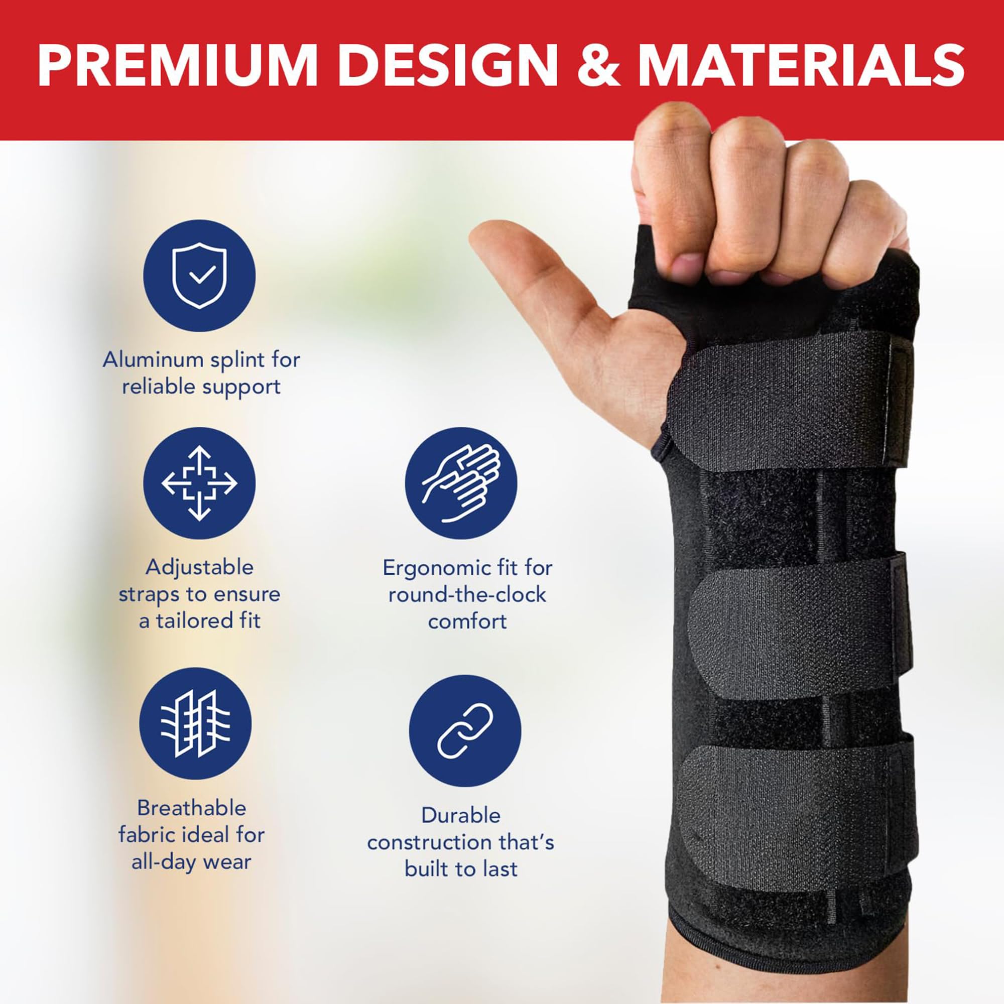 Doctor Developed Wrist supports/Wrist brace - Relief for carpal tunnel, wrist injuries, wrist support for arthritis, hand support, hand & wrist strap and Doctor Handbook