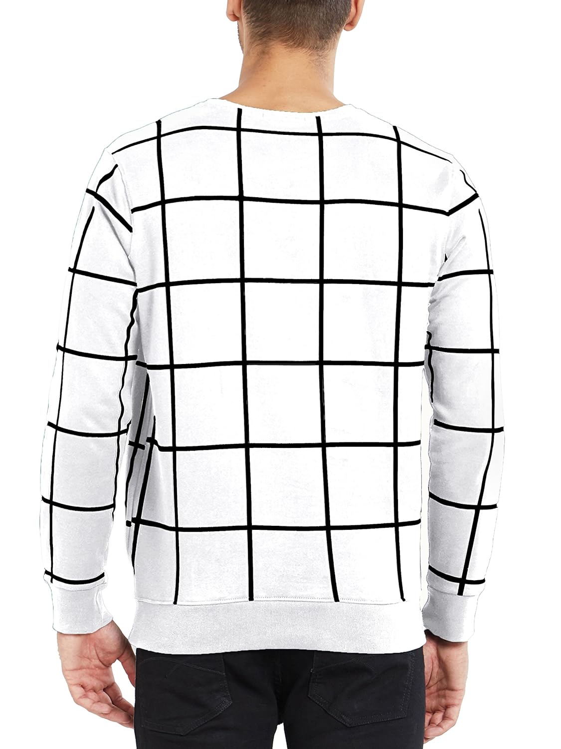 maniac men's cotton t-shirt (mens-ss18-rn-fs-checked-tshirt-navy)