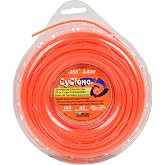 Desert Extrusion Cyclone CY095D .095 In x 140 Ft Trimmer Line - Made in USA | 6-Blade Cutting Profile | Nylon Copolymer Construction | Half-Pound Spool | Orange Finish | 140-Foot Length | Weld-Resistant