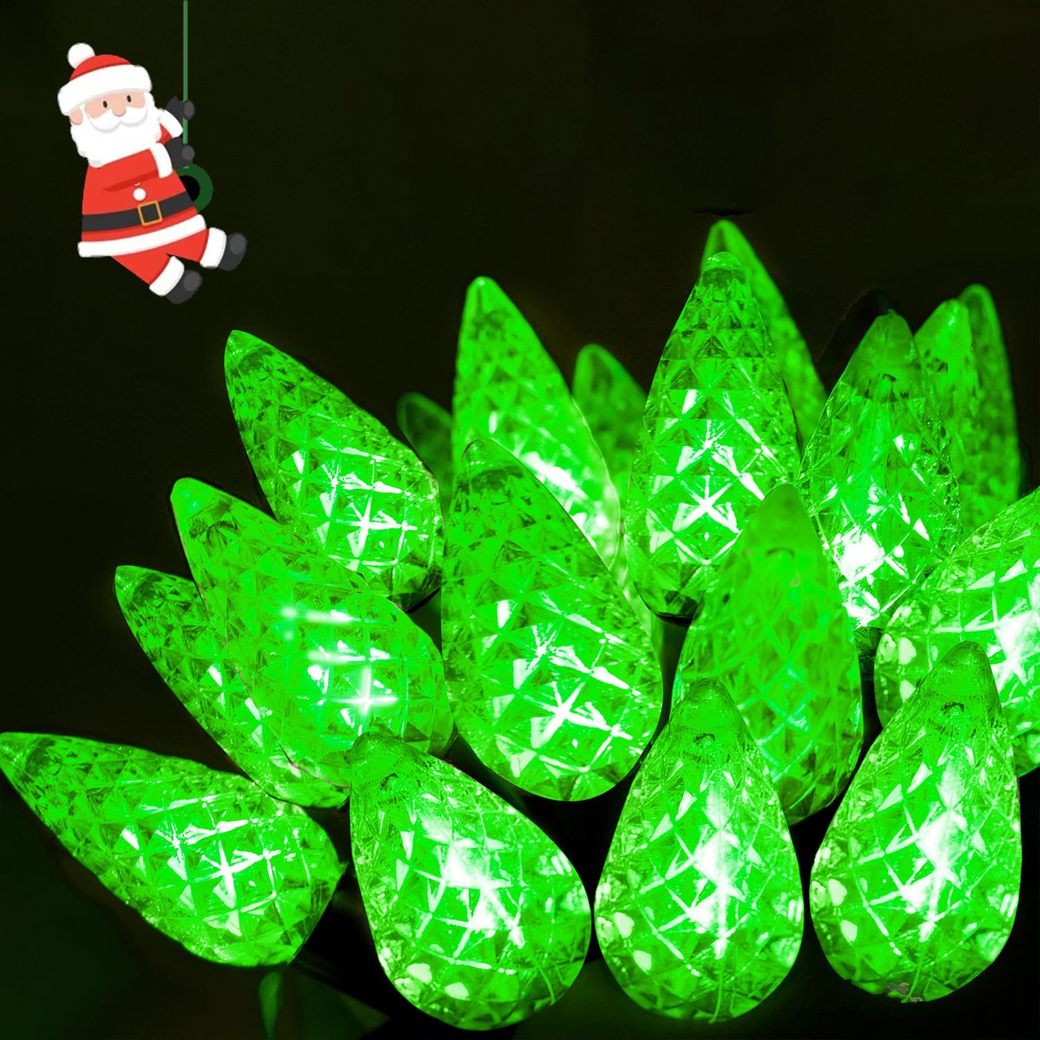 Photo 1 of 240 LED 78FT C6 Christmas String Lights, Super Long Christmas Lights Outdoor Indoor with 13 Modes & Timer, Waterproof Fairy Twinkle Light Plug in for Tree Garden Party Xmas Decorations (Green)