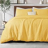Whale Flotilla Jacquard Checkerd Extra Soft King Comforter Set - Luxury Reversible Microfiber Oversized Comforters Bedding Set with 2 Pillowcases - Lightweight Duvet for All Seasons, Yellow