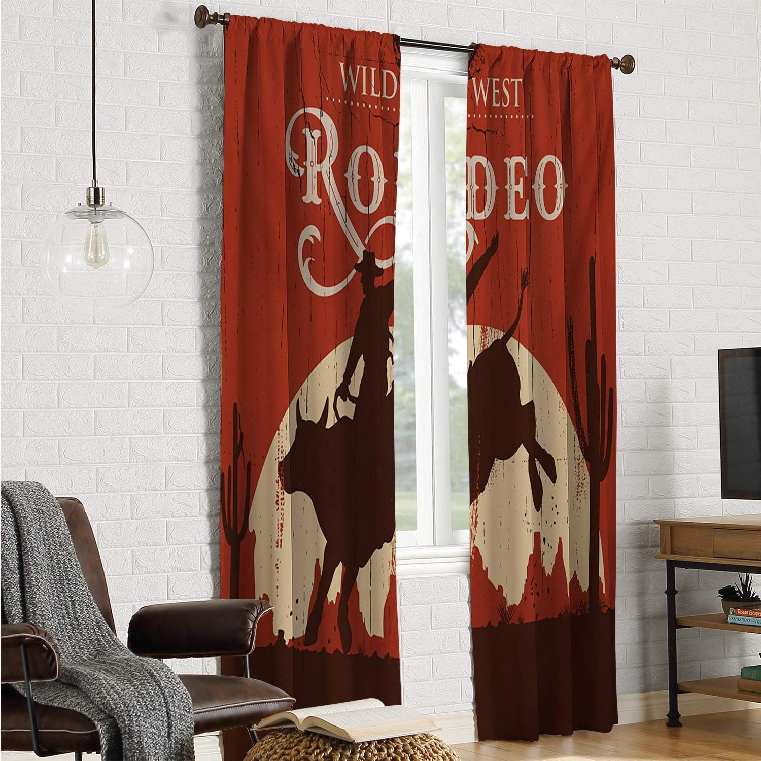 Patio Door Curtain Panel Room Darkening Curtains for Bedroom Vintage