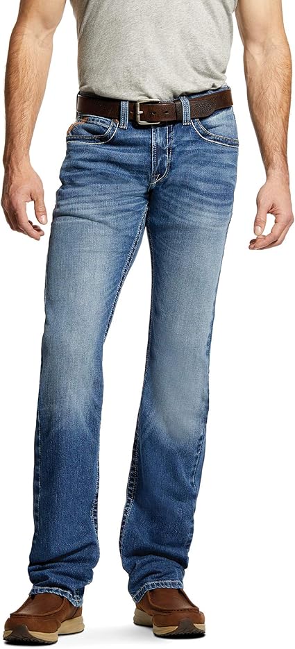 ARIAT Men's M7 Rocker Tekstretch Davis Stackable Straight Leg Jean Flintridge Size 33W X 32L at 