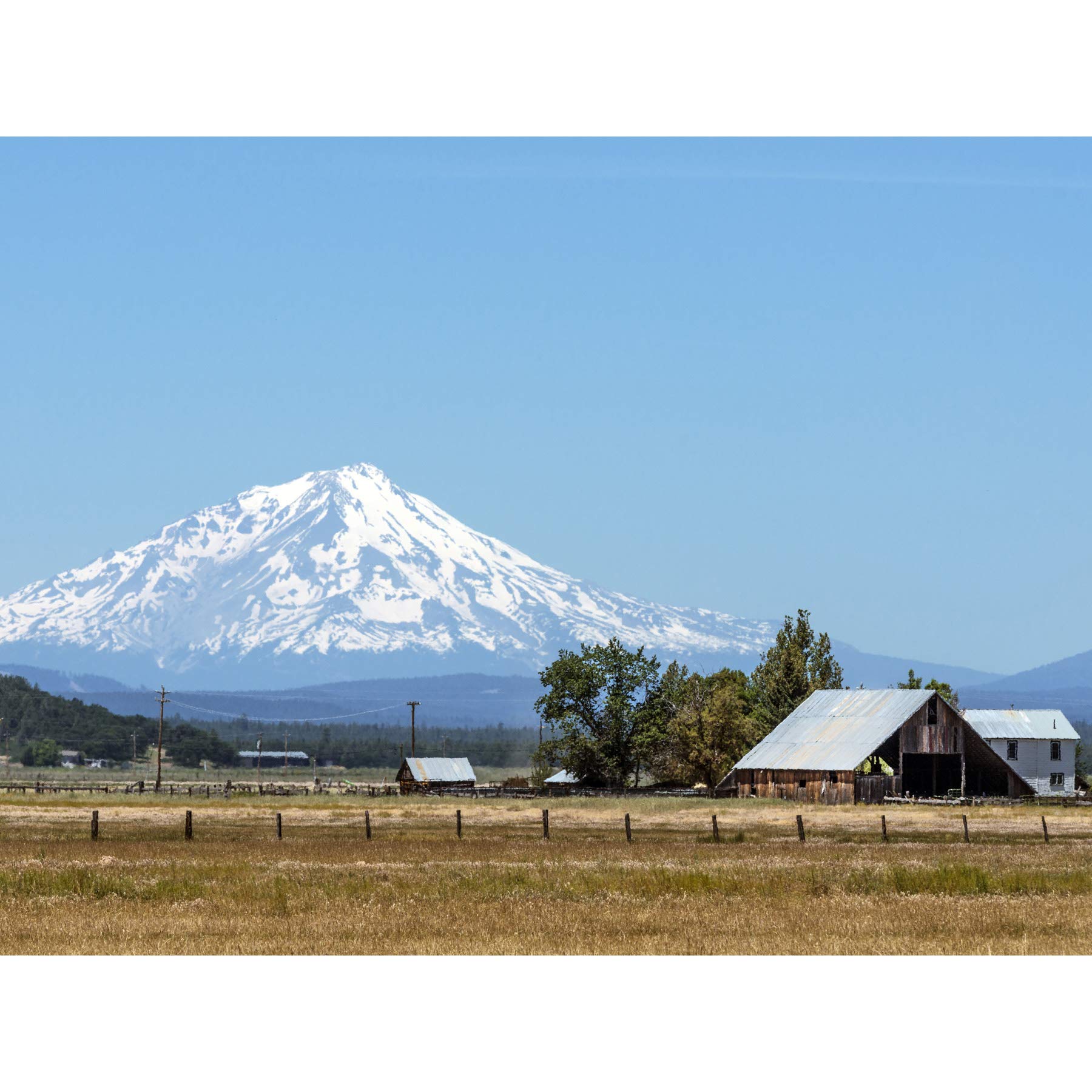 Highsmith Mount Shasta California Landscape Photo Premium Wall Art Canvas Print 18X24 Inch