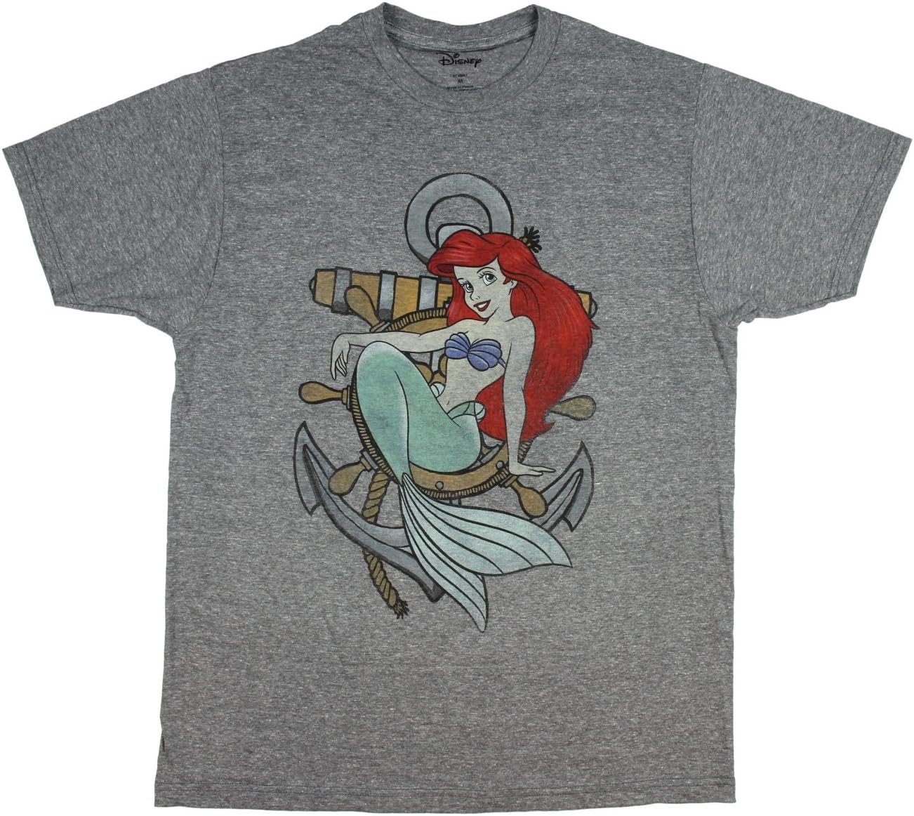 Disney Men's Little Mermaid Sirens Call Graphic T-Shirt (Small) Graphite Heather