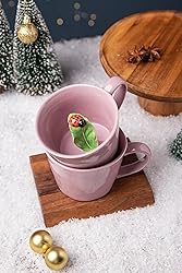 DIHOclub Ceramic Ladybug Cup Hidden 3D Animal