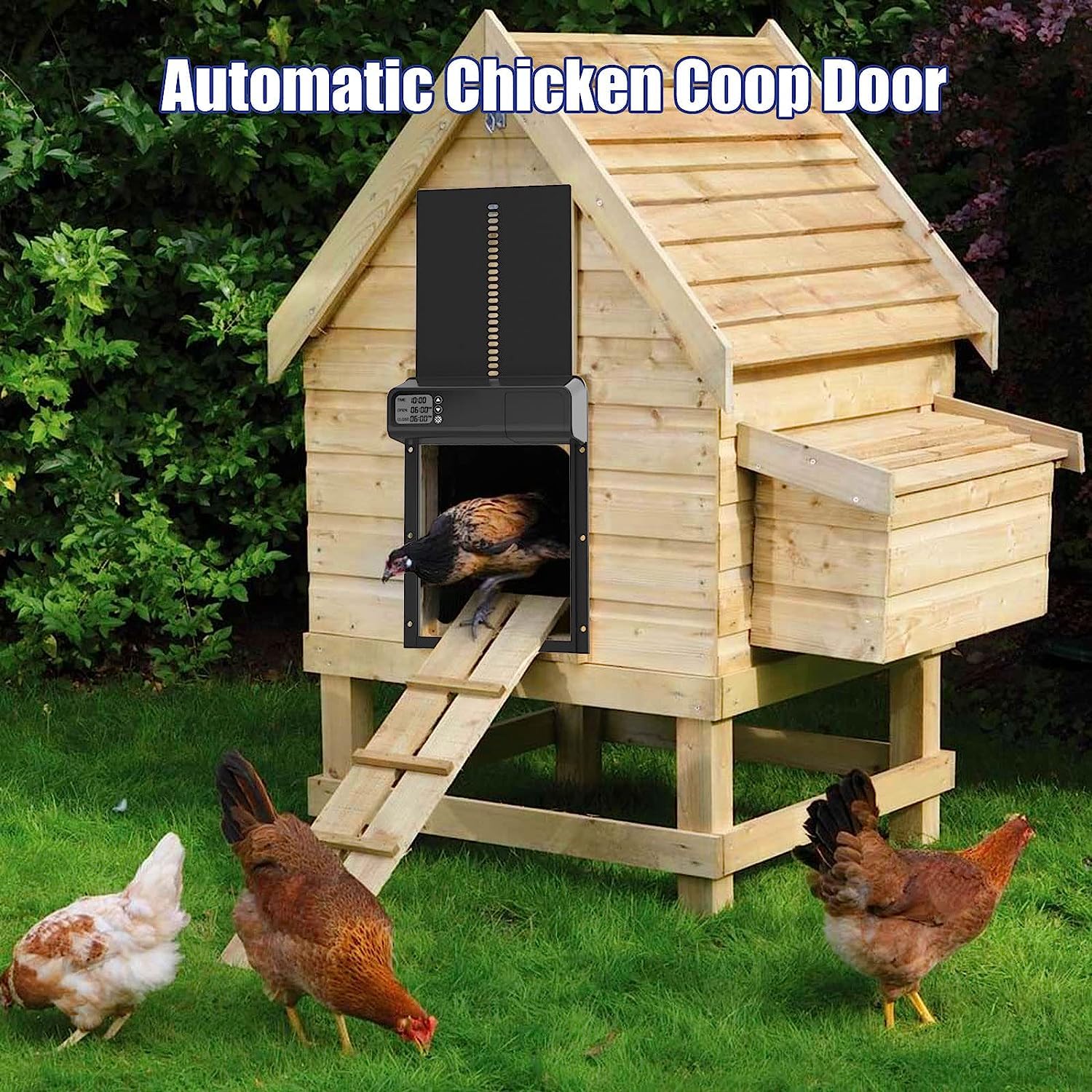 67 discount on Automatic Chicken Coop Door with Timer, Gear Lifter Poultry Gate,Battery Powered