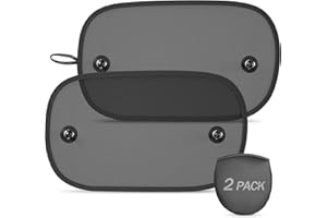 LSTRAGY Car Window Shades for Baby, 2 Pack Car Sun Shade for Baby Kids Pet UV Rays/Sunlight Protection, 20"x12" Universal Car Sun Shades with Suction Cups