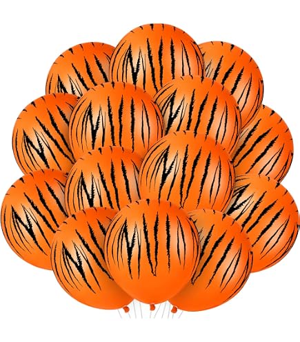 Tiger Party-Deko Set – 9 Hängende Spiralen + 1 Banner Für Niedliche Tier-Mottoparty