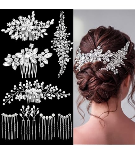 Amazon.com : Cinaci 41 Pack Sparkly Silver Rhinestone Leaf 