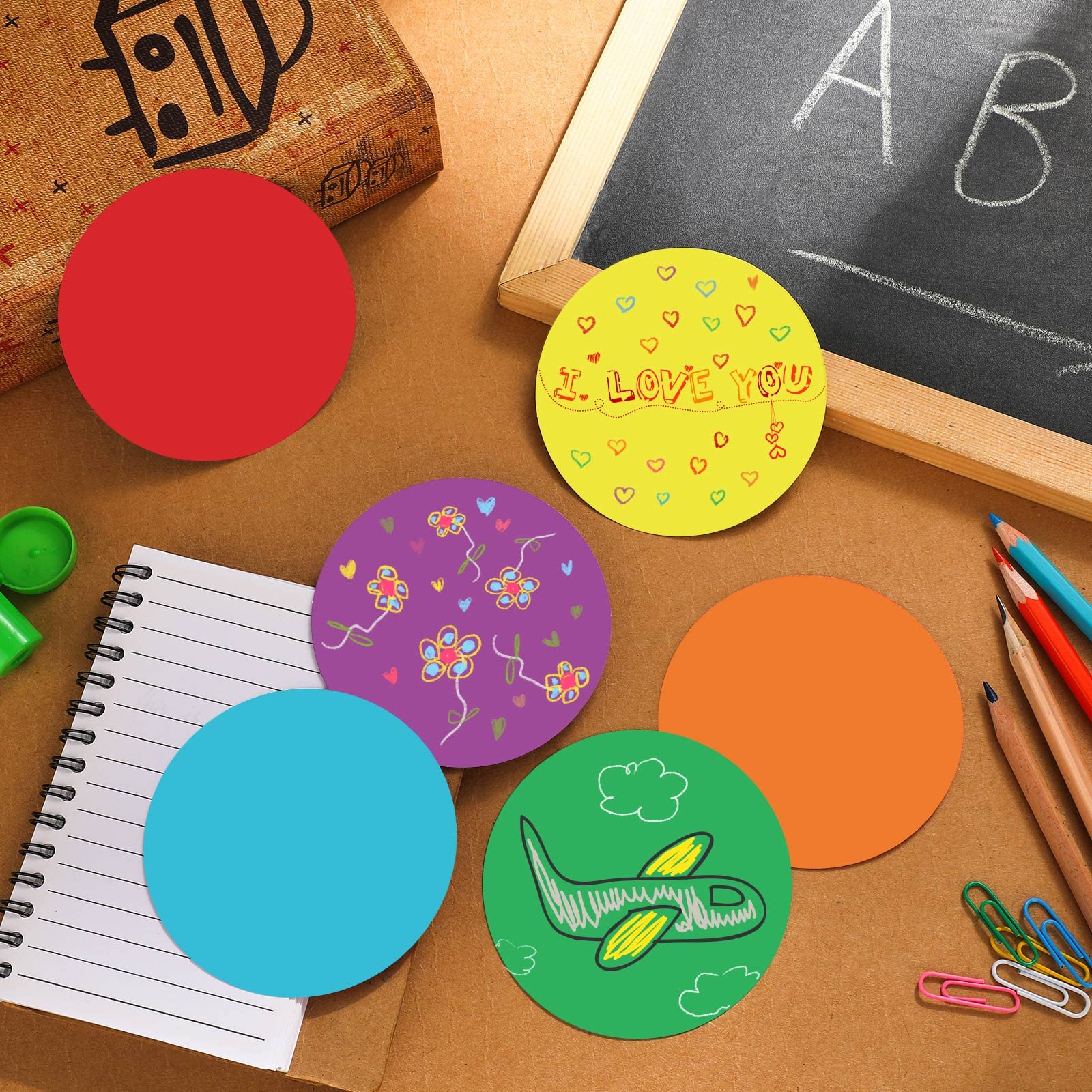 Mua Geyee 108 Pcs Circle Cutouts Paper Circle Bulletin Board Cutouts ...