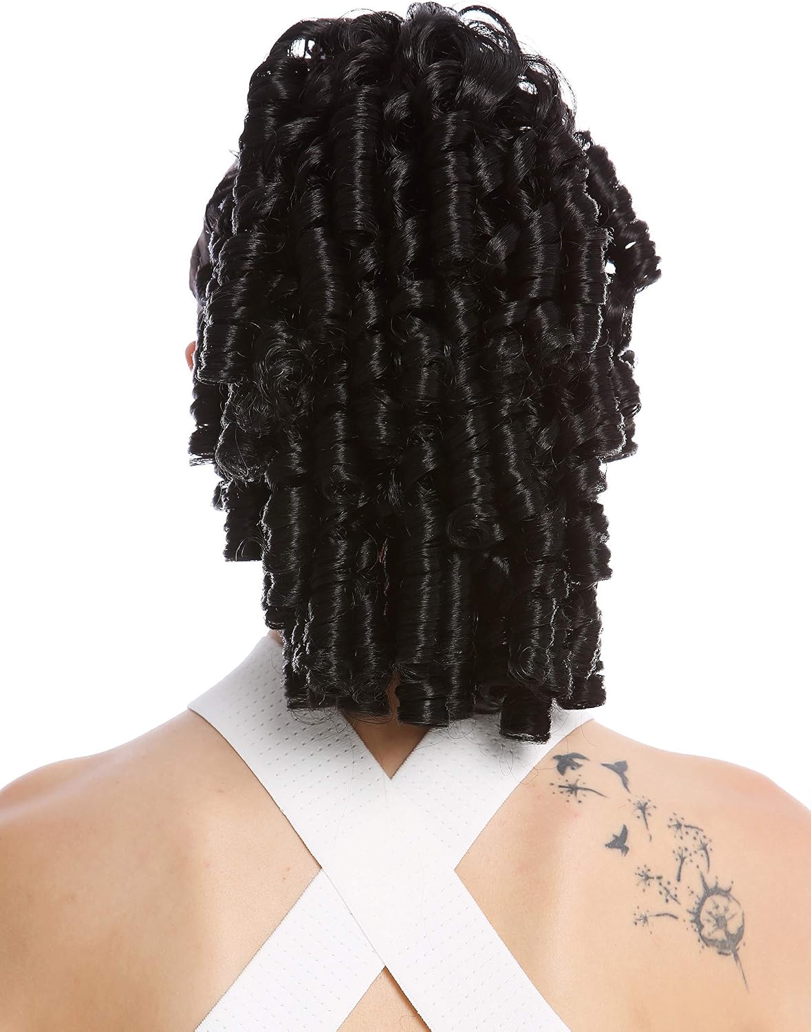 WIG ME UP - N900A+2-V-1B Ponytail Hairpiece Extensions elaborate baroque ringlets corkscrew curls voluminous black 12inch - Image 3