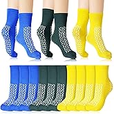 Toulite 10 Pairs Hospital Socks with Grips for Women Men Double Sided Non Slip Slipper Socks Fall Prevention for Elderly
