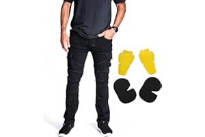 NBT Clothing Protective Motorcycle Riding Pants Removable CE Armor (Knee, Hips) Reinforced Stitching in High Impact Zones