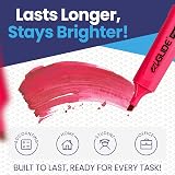 Eziglide 48-Pack Highlighters Neon Assorted Colours 1-4.5mm Chisel Tip Pens view 4