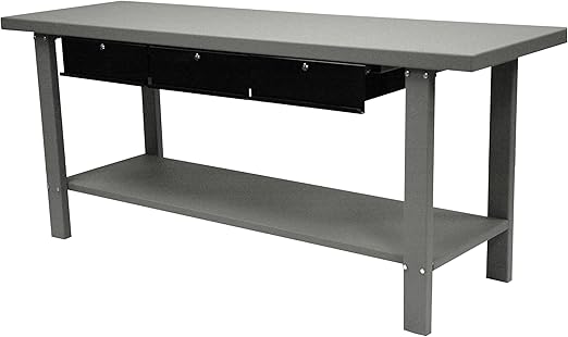 Amazon Com Homak 79 Inch Industrial Steel Workbench With 3