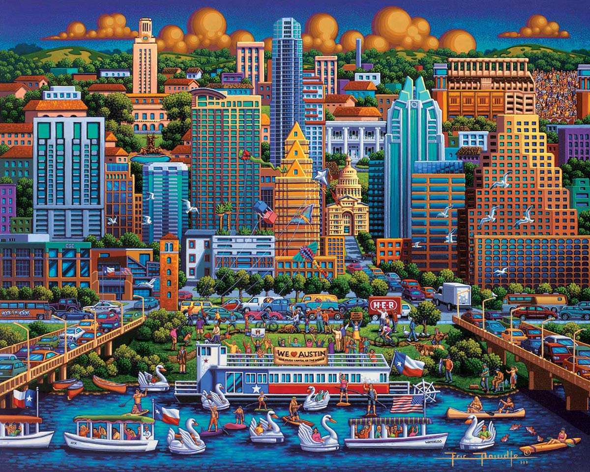 D·O·W·D·L·EDowdle Jigsaw Puzzle - Austin - 500 Piece