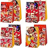 Bovulo 12pcs Patrick Mahomes Party Favor Gift Bags Goodie Bags, Football Party Supplies for Kids Birthday Decorations
