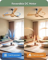 EDISHINE 52“ Boho Chic Ceiling Fans with