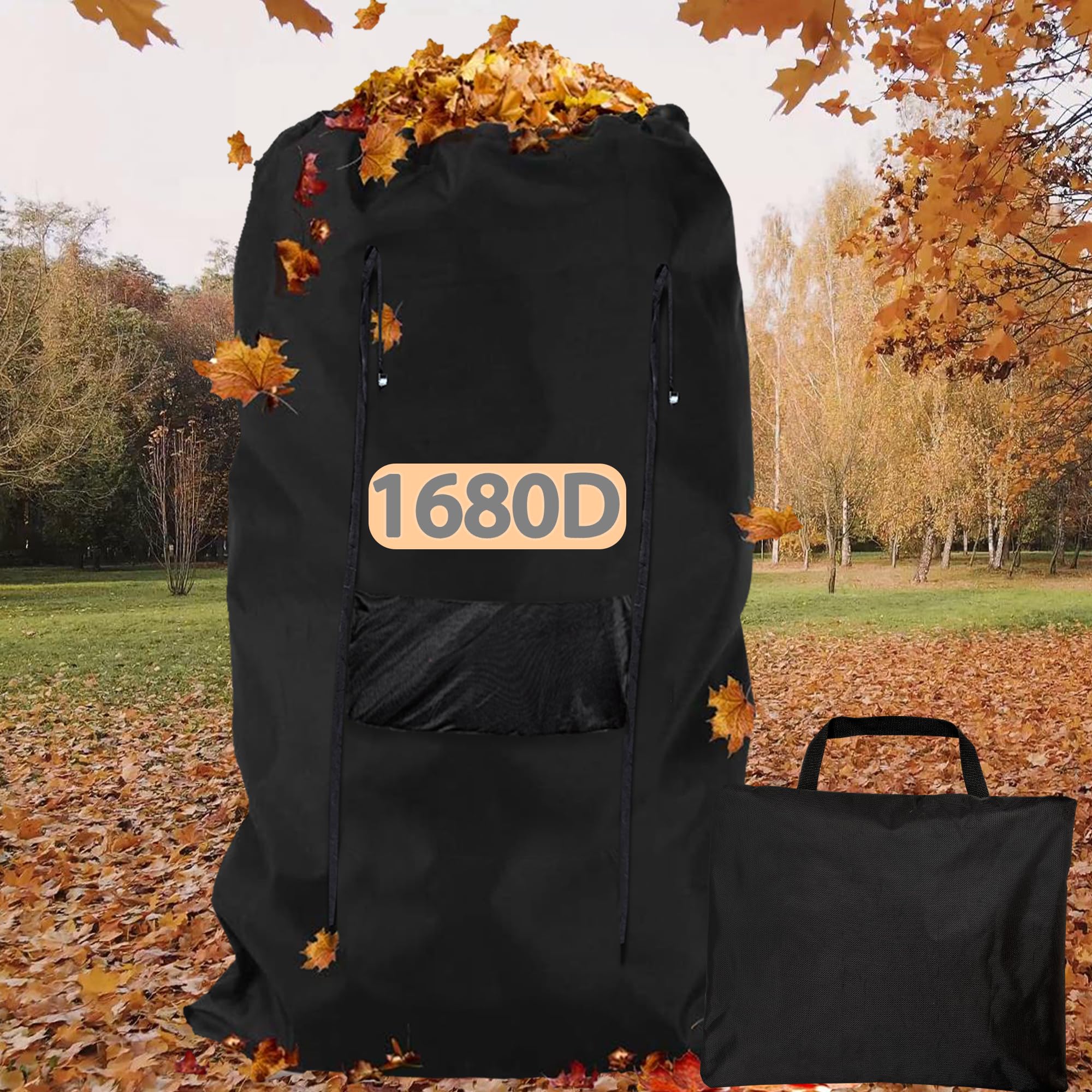 Photo 1 of 1680D Anti-Tear Lawn Tractor Leaf Bag, Waterproof Leaf Bag for Riding Lawn Mower with Side Zipper and Mesh for No Dust Blow Back, Fast & Easy Leaf Collection (54 Cu. Ft, 96"×56")