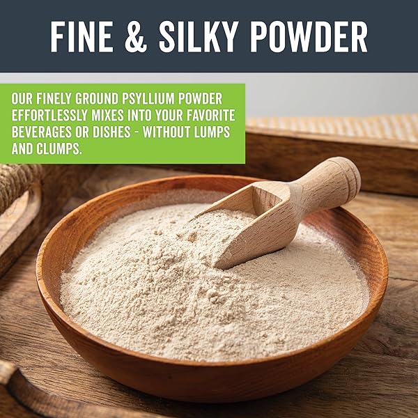 VIVA NATURALS ORGANIC PSYLLIUM HUSK POWDER, 24 OZ – FINELY GROUND, UNFLAVORED, VEGAN, KETO, PALEO, NON-GMO PLANT-BASED SUPERFOOD, GOOD SOURCE OF FIBER FOR GLUTEN-FREE BAKING, JUICES & SMOOTHIES