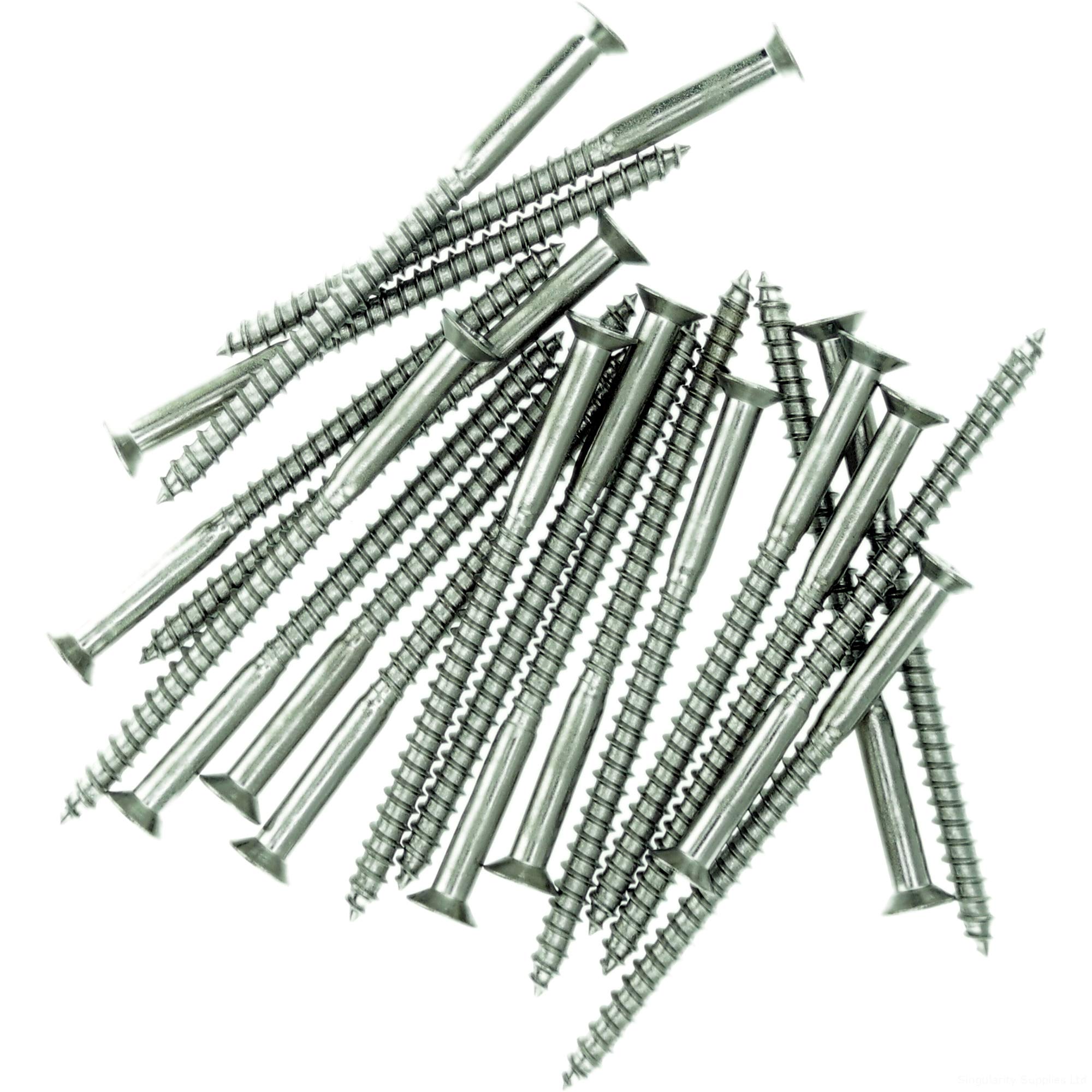 No.4 x 1.18 (3.0mm x 30mm) Pozi Countersunk Wood Screw - Stainless Steel (A2) (Pack of 20)