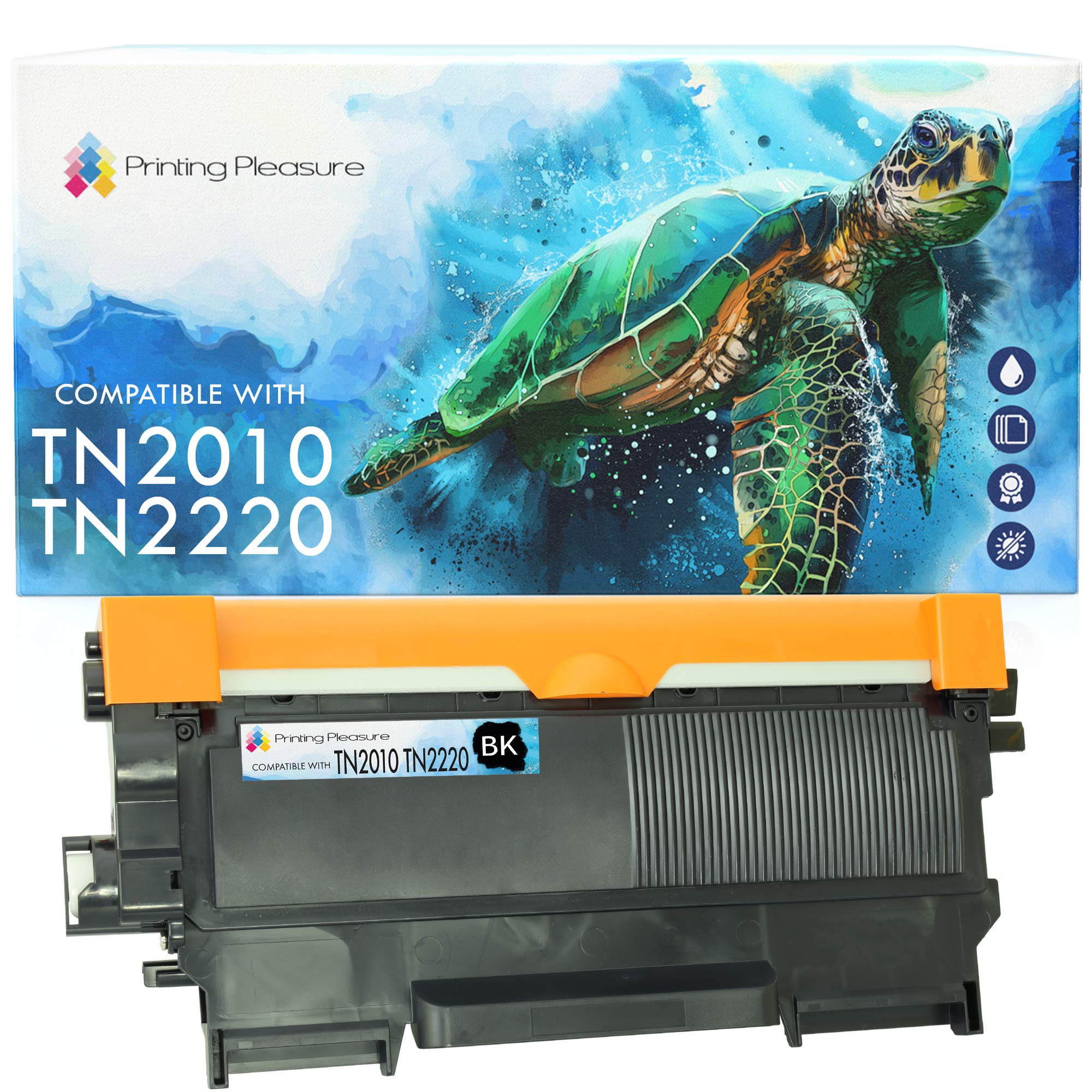 Printing Pleasure TN2220 TN2010 Toner Cartridge compatible for Brother HL-2130 HL-2132 HL-2135 HL-2220 HL-2230 HL-2240 2240D 2250DN 2270DW DCP-7055 7055W 7060D 7065DN 7070DW MFC-7460DN 7860DW