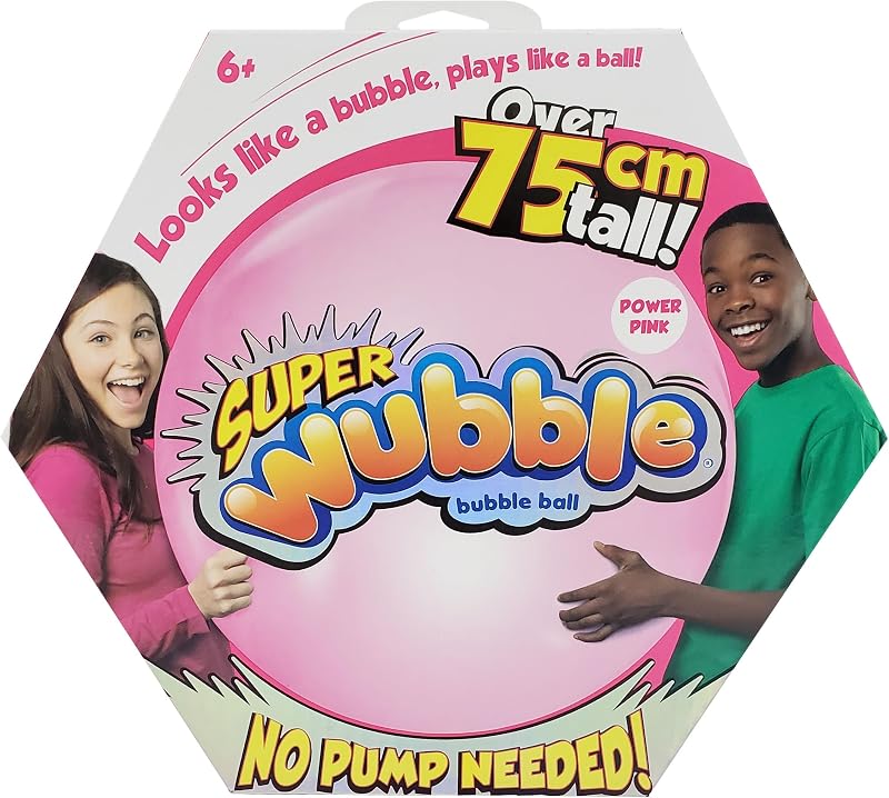 Wubble Super Bubble Ball Pink 80cm Inflates with Pump Not Included
