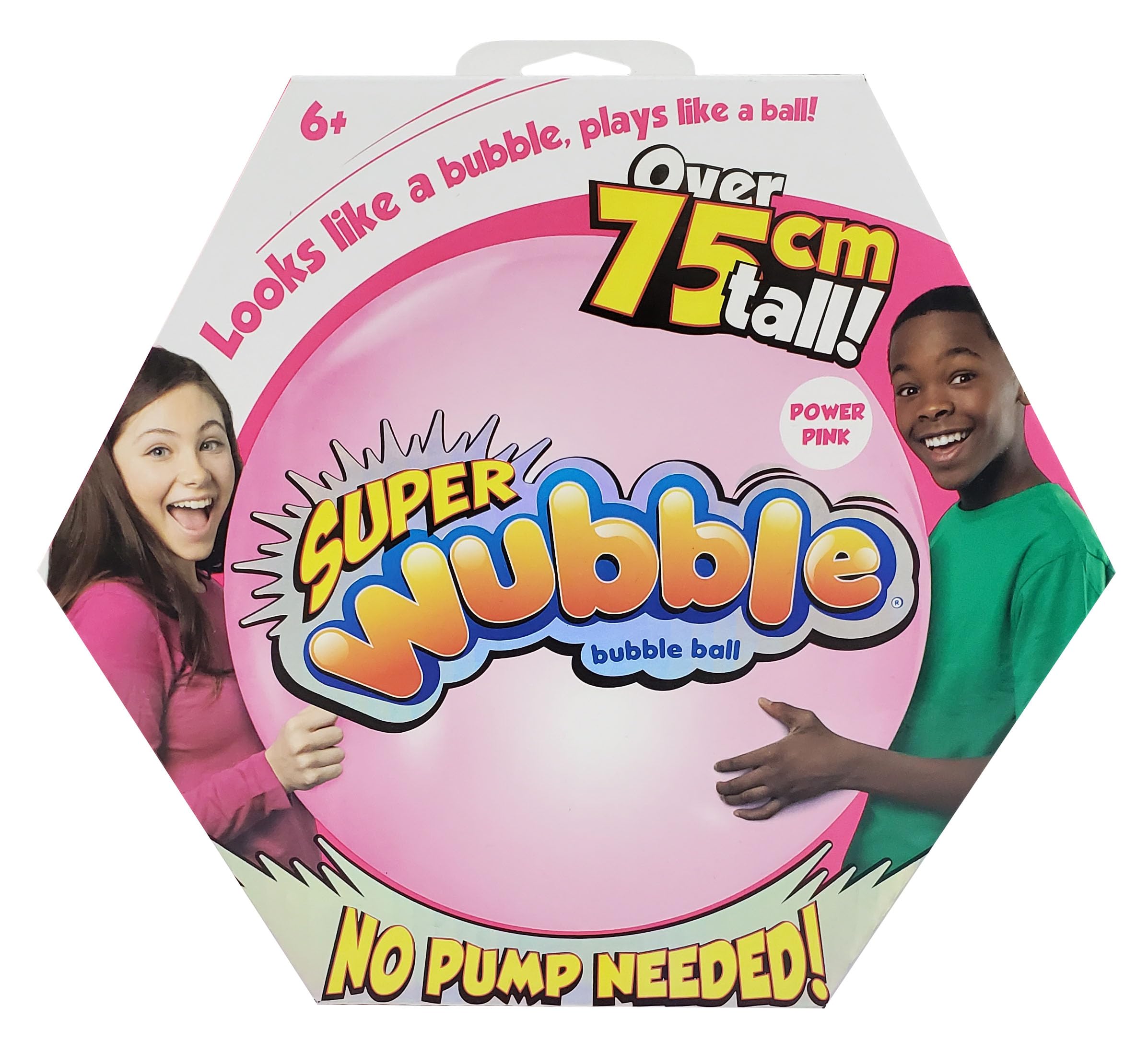 Wubble Super Bubble Ball - Pink | Looks Like a Bubble, Plays Like a Ball! | Inflates to 80cm Tall | Pump not Included | Outdoor Garden Toys | Ages 6+