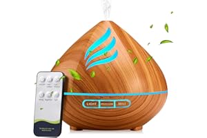 JCRASZZF Essential Oil Scent Diffuser: 500ML Aroma Diffuser with Remote Control, Large Fragrance Aromatherapy Diffuser, Mist Humidifier with 14 Colors LED Lights and Auto-Off for Bedroom & Home
