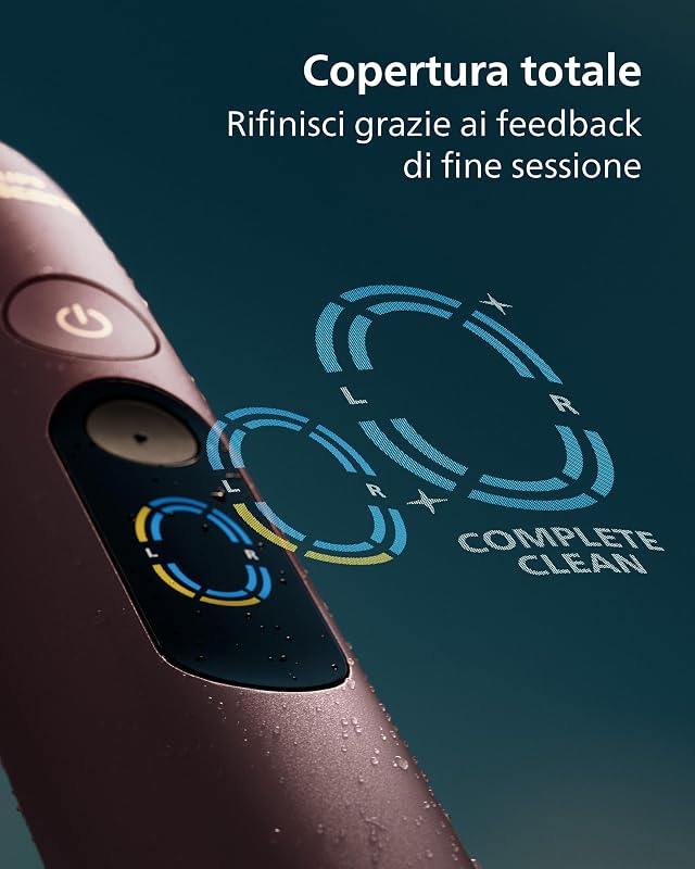 Sonicare Next-Generation DiamondClean 9000 Spazzolino elettrico - con Feedback di copertura totale, Feedback di pressione, 21 impostazioni, viola satinato, HX9214/85