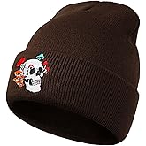 MixYoke Gothic Skull Beanie Hats for Men Women, Skeleton Cuffed Winter Hat for Goth Gifts, Indoor and Outdoor Outfit Matching