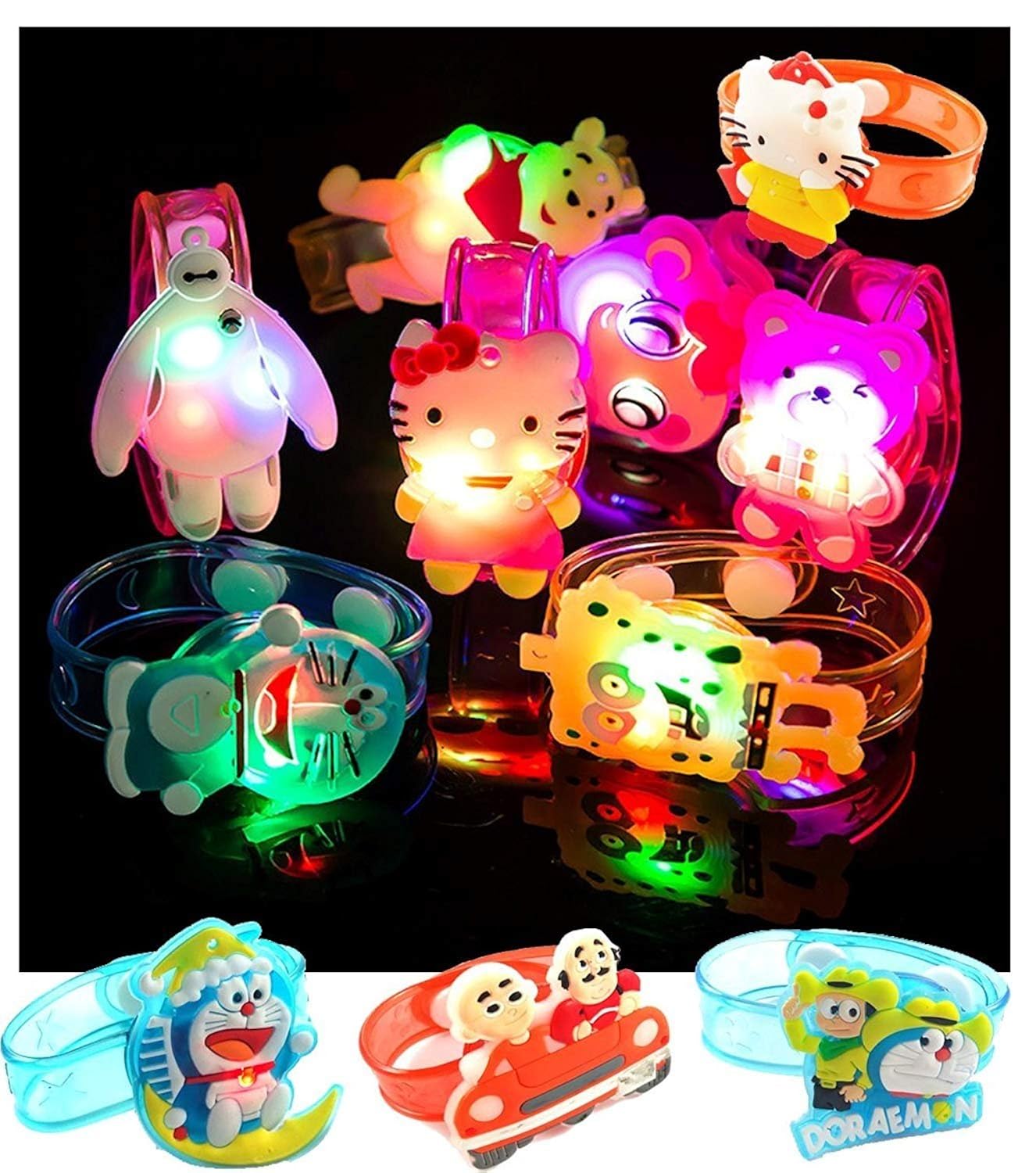 grasme cartoon characters led light bracelets rakhi gifts for kids (motu patlu)