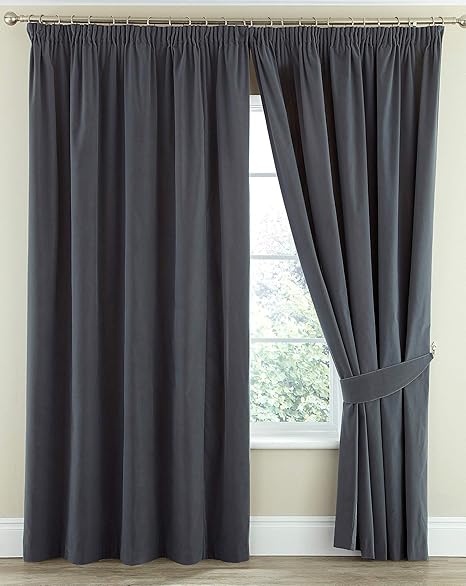 The Textile House Velour Velvet Tape Top Curtains Pair