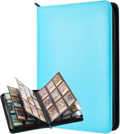 Lictin 504Pockets 9 Pocket Card Binder PU Leather Zipper Case 28-Page