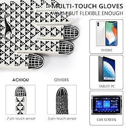 Achiou Winter Gloves, Glove for Men Women, Upgraded