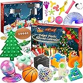 HelloJoy Christmas Pop Fidgets Advent Calendar 2025 for Boys Girls, 24 Days Countdown Calendar Push Pop Bubble Set Sensory Toys Pack for Kids Adult Teens, Xmas Party Favors Carnival Treasure Classroom Prizes