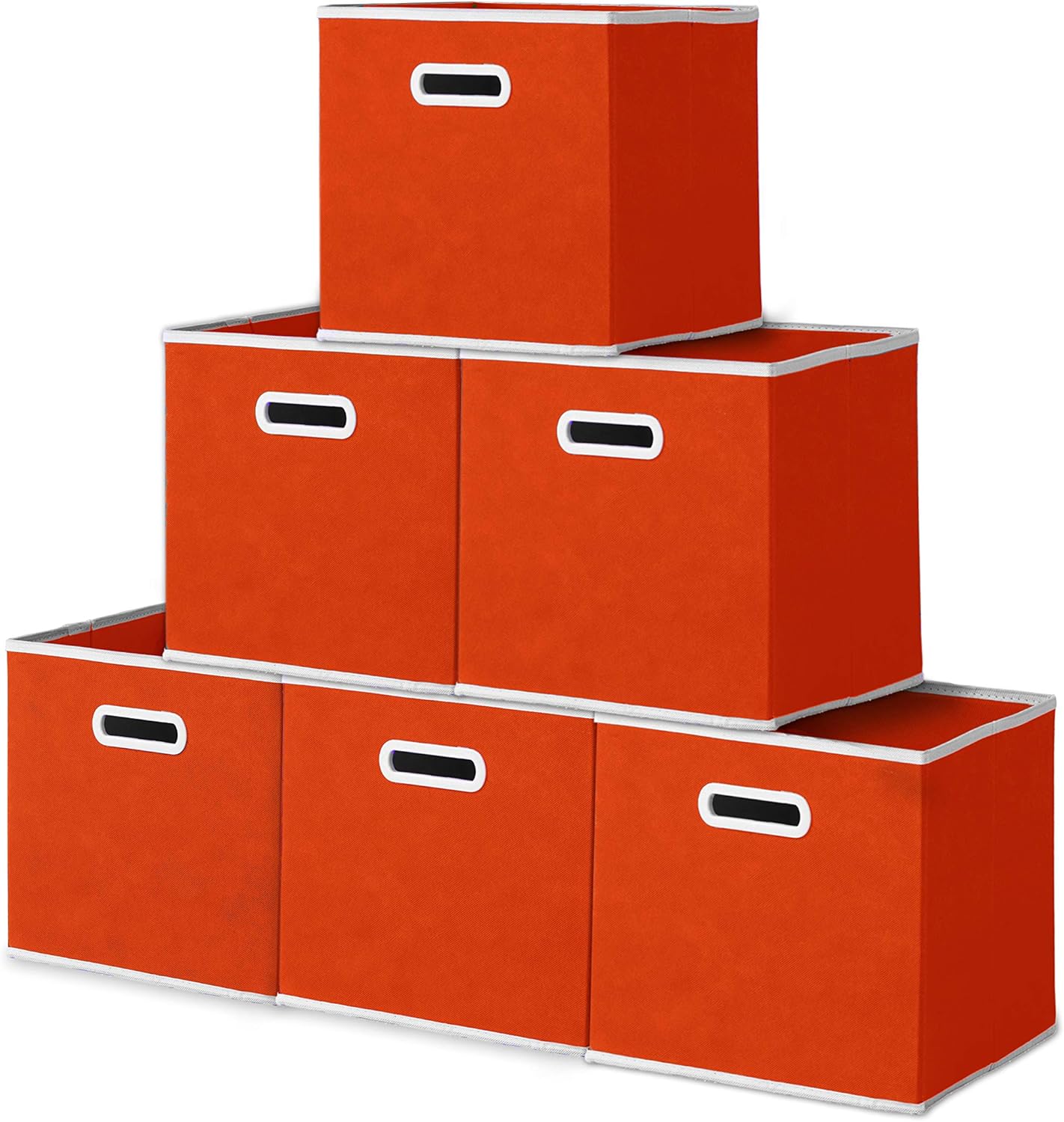 Rack Furniture 11" Fabric Storage Bin (Pack of 6) (Orange