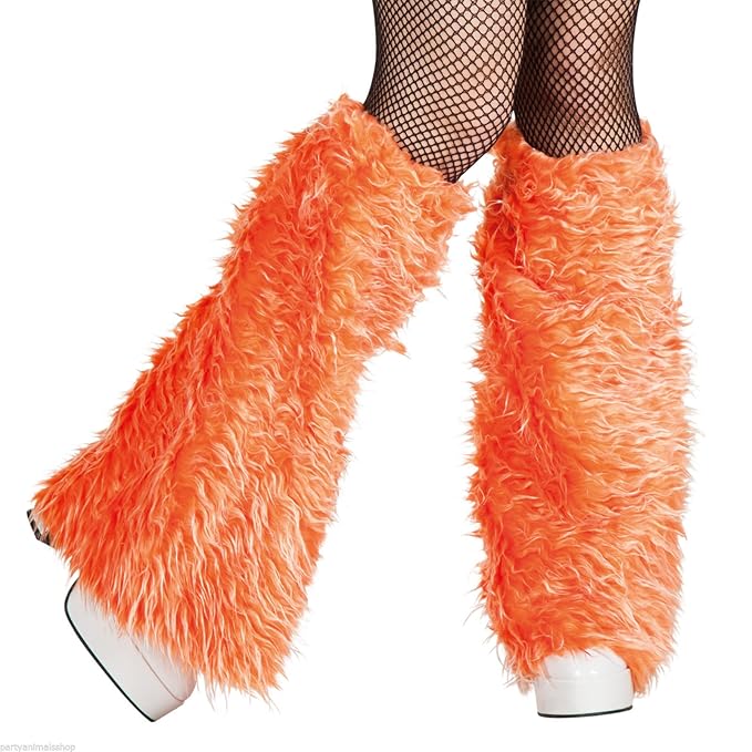 Boland 01735 - Plüsch-Beinwärmer, Einheitsgröße, orange