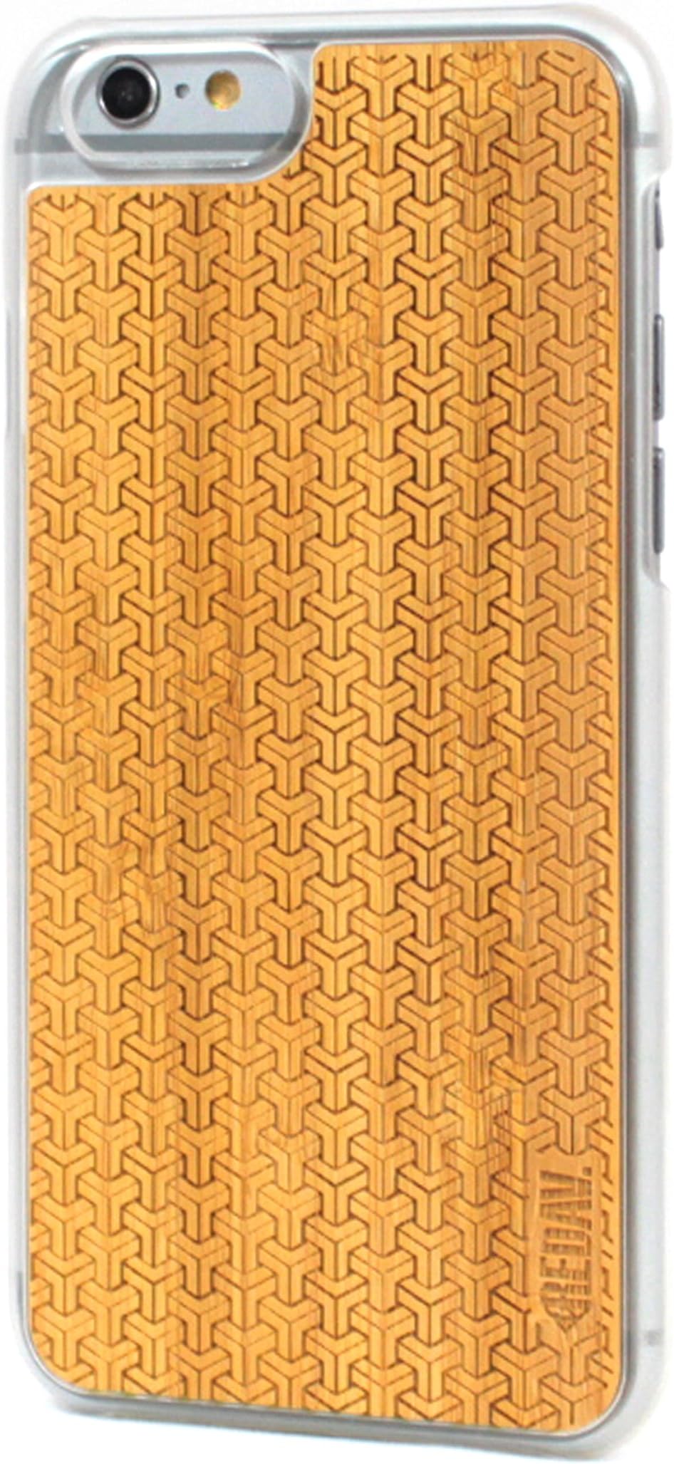 Red Avenue FUSION Case - iPhone 6 / 6s Wood Case Engraved Design- Bamboo & Clear (4.7 inch)