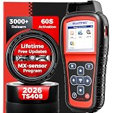 Autel MaxiTPMS TS408 TPMS Programming Tool, Relearn Activate All Sensors | 2026 Lifetime Updates as TS501 PRO TS508WF, Tire Pressure Monitoring Scanner for 150+ Makes, Program MX-Sensors 315/433MHz